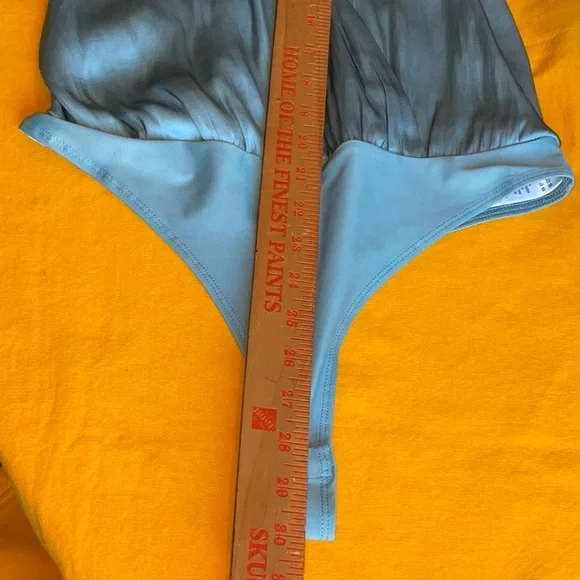 Sincerely Jules Blue Crossover Bodysuit in Sizes S, M, & L, NWT - Picture 14 of 16